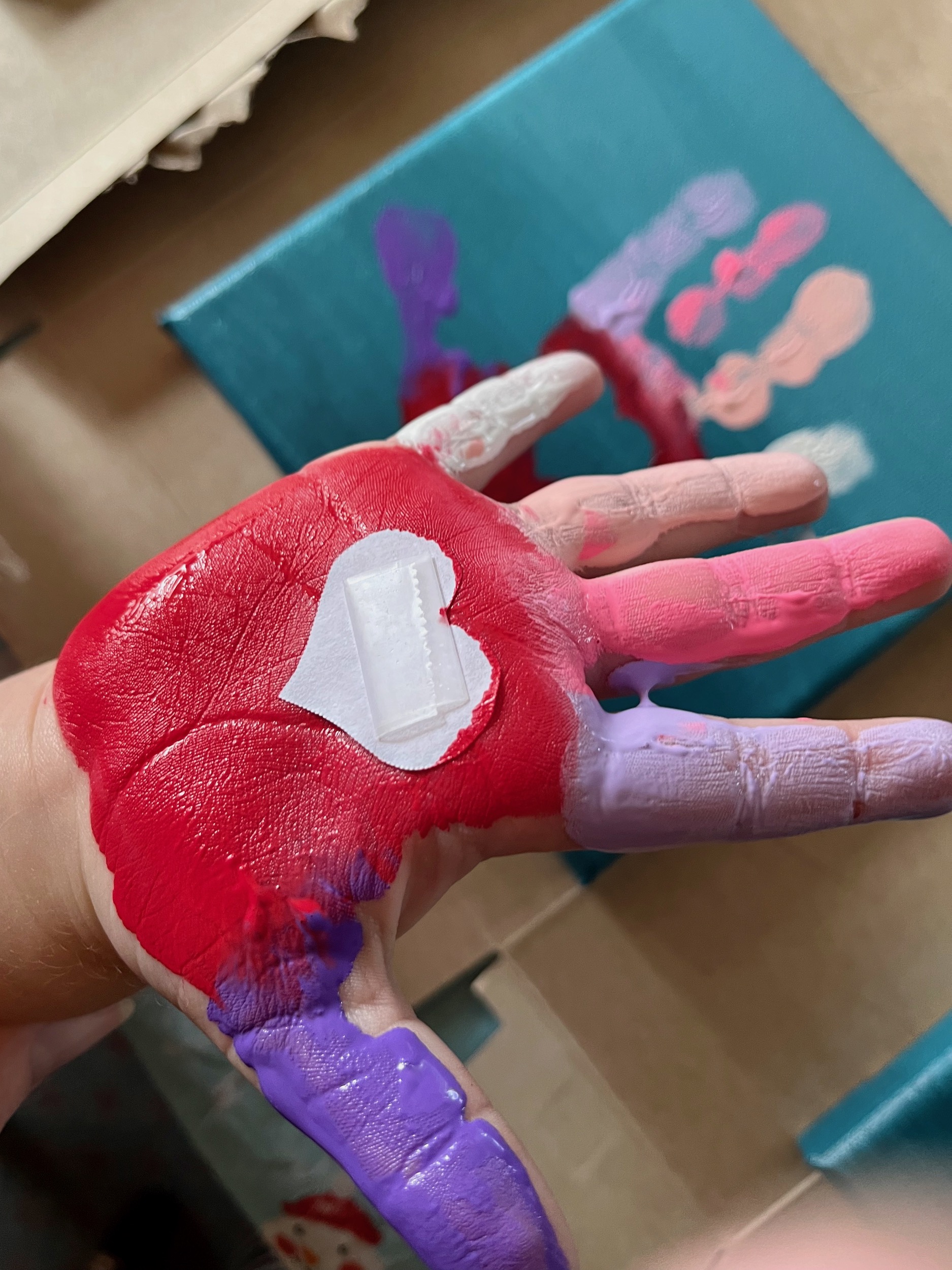 Finger Paint Heart Craft — Jacqui Saldaña